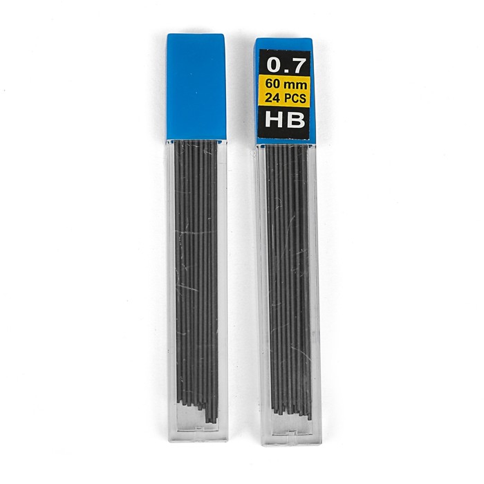 Грифели для механических карандашей НВ 0,7мм 24шт длина-60мм 539145                        