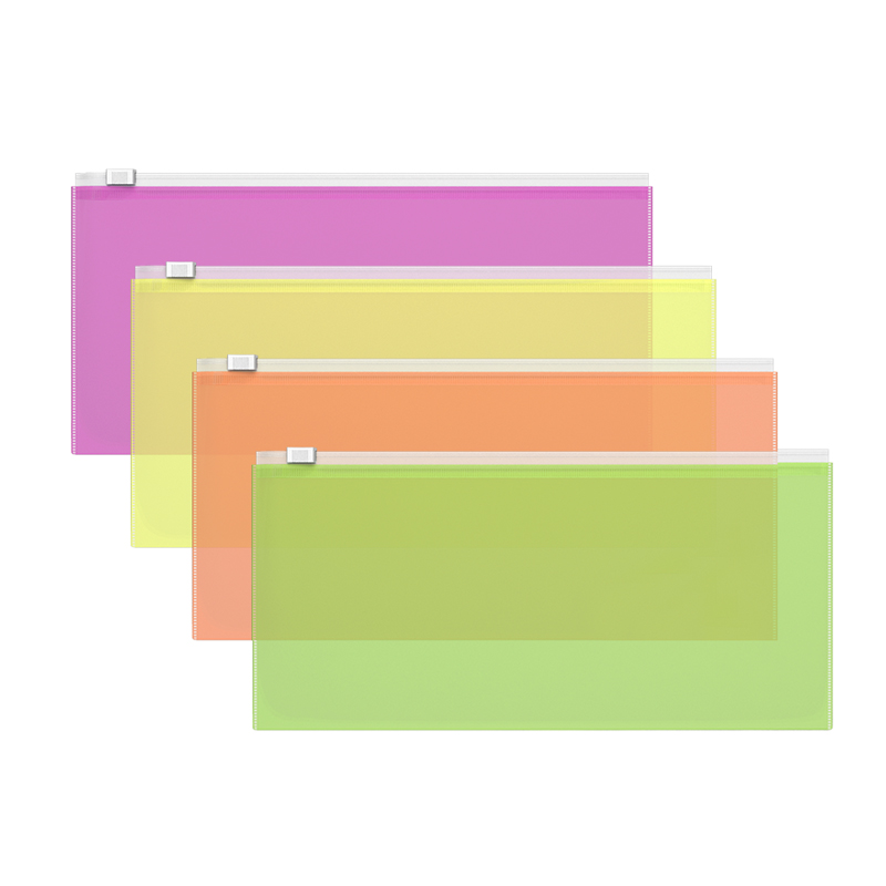 Папка на гибкой молнии Travel ErichKrause Fizzy Neon 140мкм ассорти 255*130