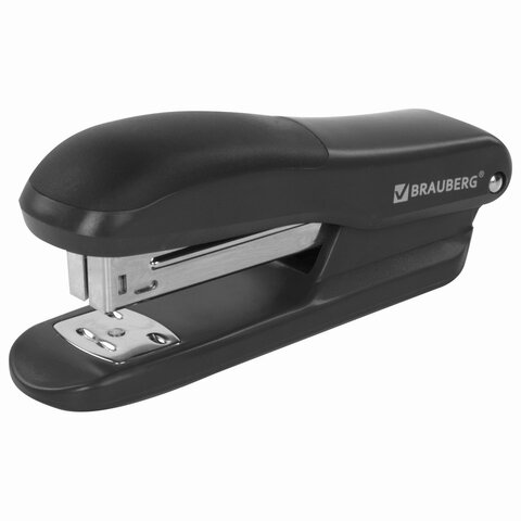 Степлер №24/6 26/6 25л BRAUBERG SX-39 черный