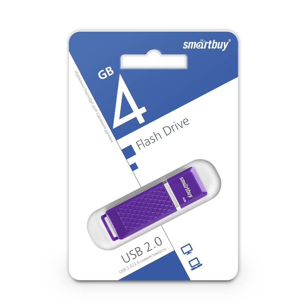 Флэш-диск Smart Buy 4Gb Quartz Violet