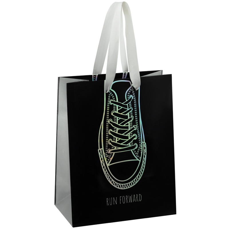 Пакет подарочный 18*23*10см MESHU "Run forward", отд. фольгой, матовая ламинация
