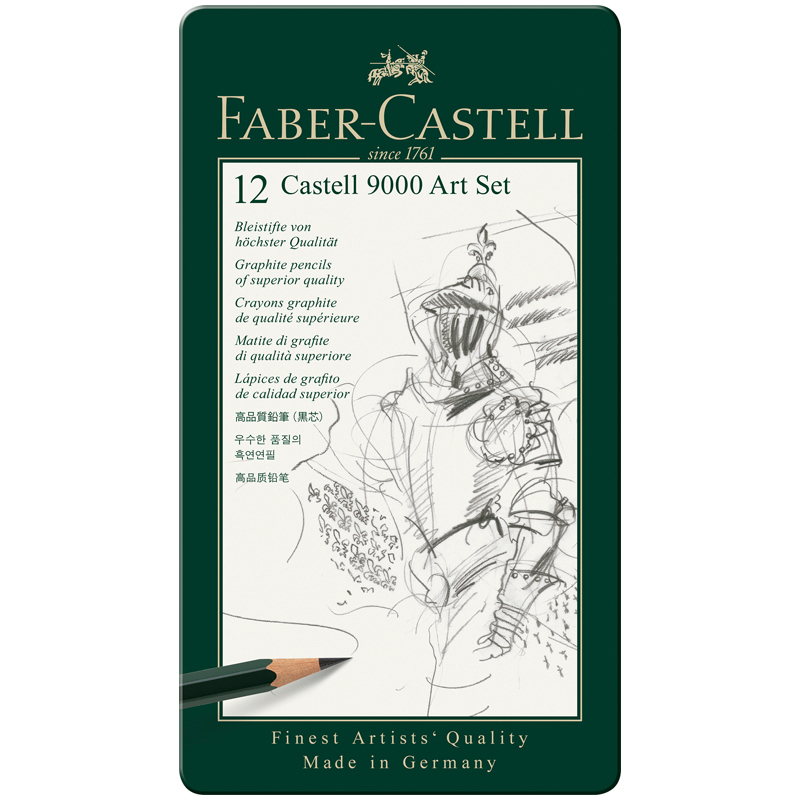 Набор карандашей ч/г Faber-Castell "Castell 9000 Art Set", 12шт, 2Н-8В