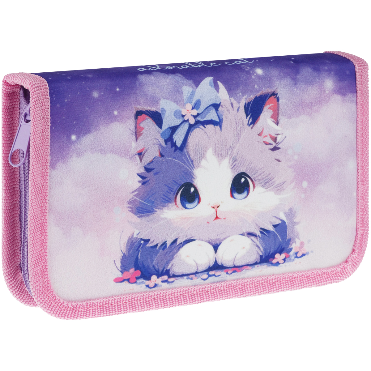 Пенал 1 отделение, 190*110 ArtSpace "My little kitty", ткань 