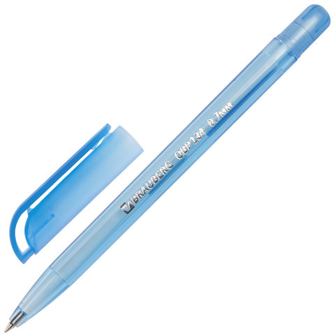 Ручка шариковая синяя BRAUBERG Olive Pen Tone 0.7мм OBP134 на масл основе 1/12