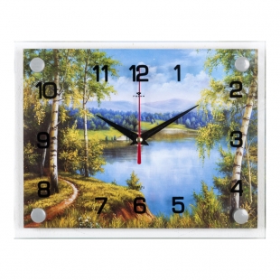 2026-412 (10) Часы настенные Лесное озеро