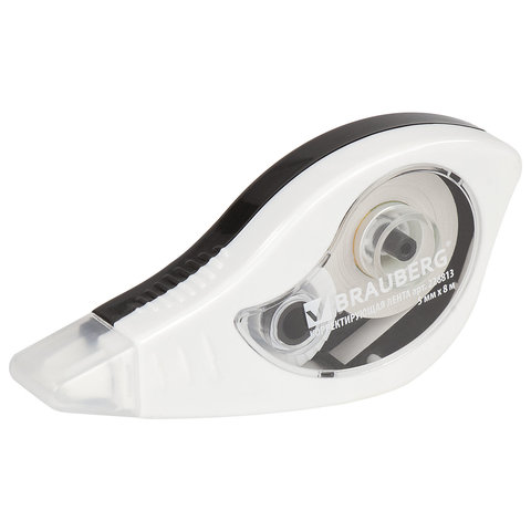 Корректирующая лента 5мм*8м BRAUBERG Black&White корпус белый блистер