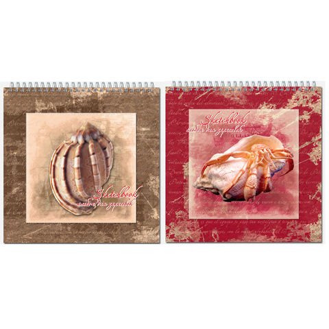 Скетчбук А5+ 60л гребень Sketchbook офсет 160/м2 190*190