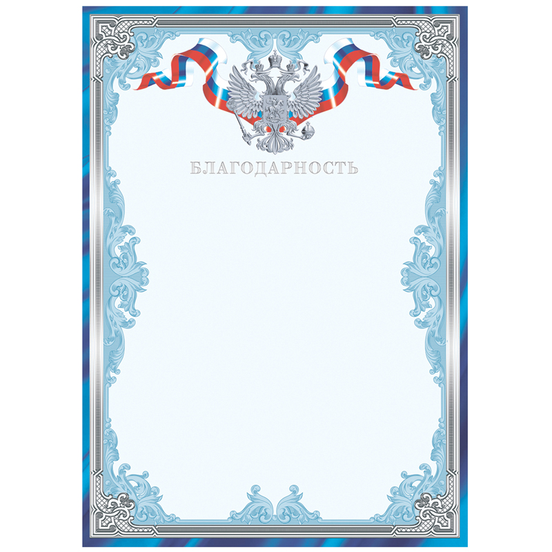 Благодарность А4 ArtSpace мелованный картон, тиснение фольгой  BBLF_10558