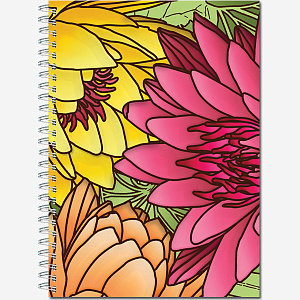 Скетчбук А5 60л Sketchbook Витражи гребень 145*200 4+0+лам для зарисовок