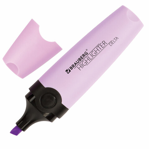 Текстовыделитель BRAUBERG DELTA PASTEL ЛАВАНДОВЫЙ, линия 1-5 мм