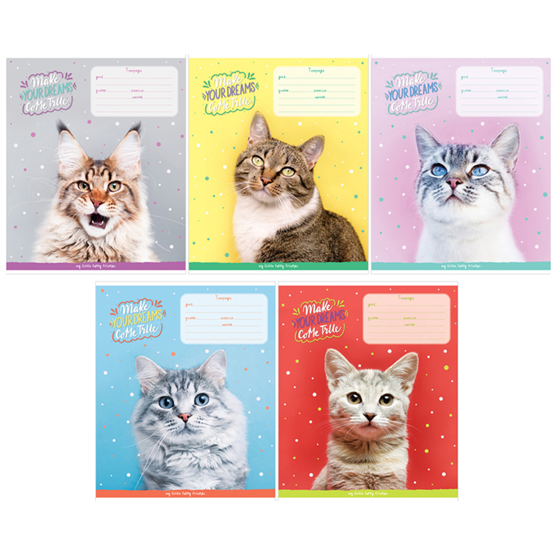 Тетрадь 18л лин ArtSpace "Питомцы. Funny cats" 