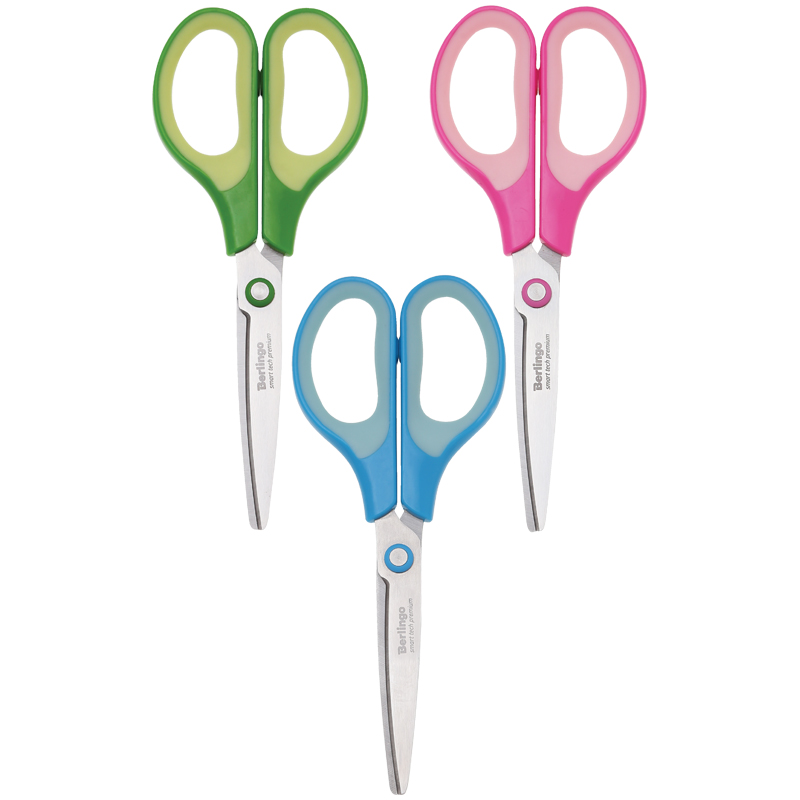Ножницы 18см BERLINGO Smart Tech Premium ассорти европодвес