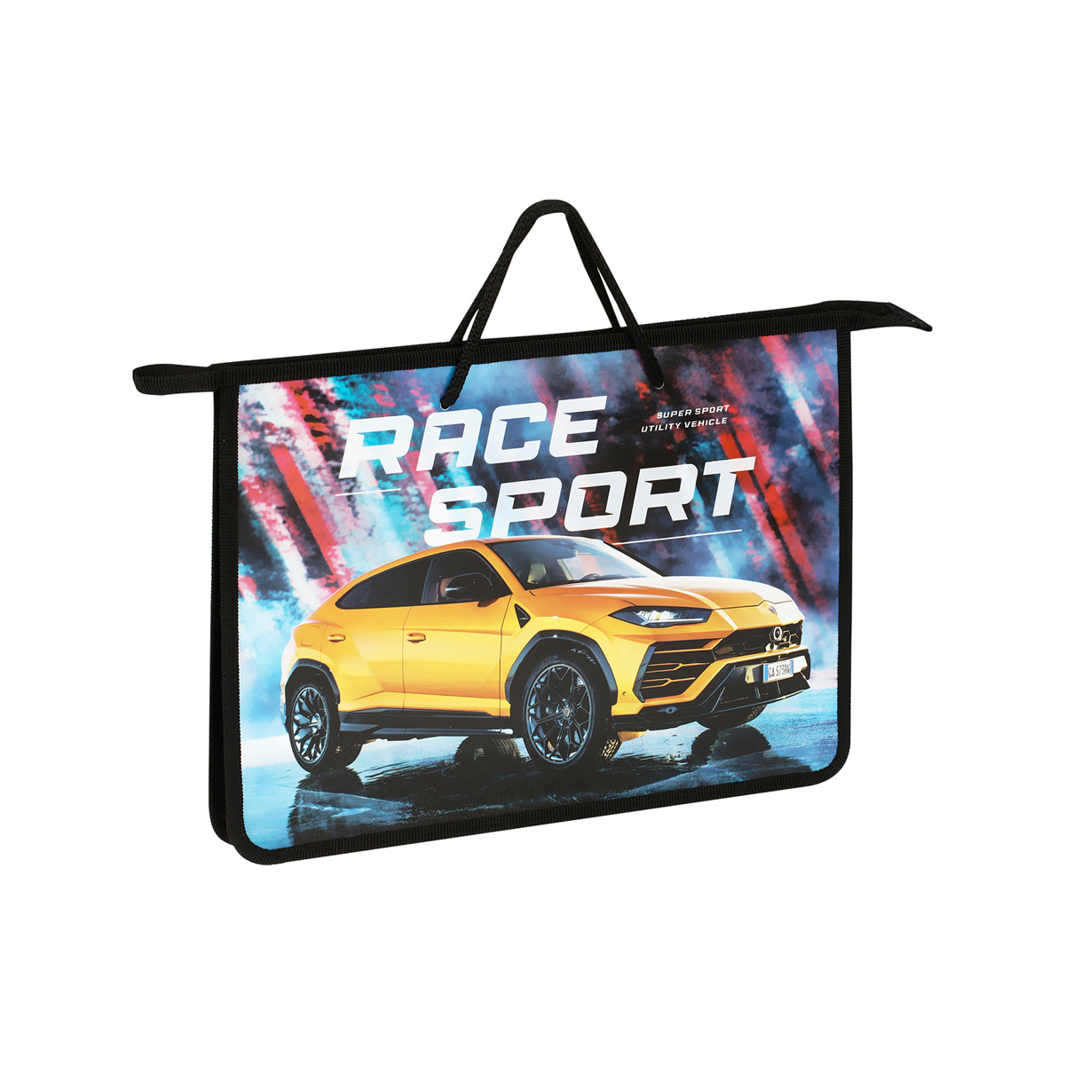 Папка с ручками А4 ArtSpace "Race", пластик, на молнии, 45мм ПТ-15_42153