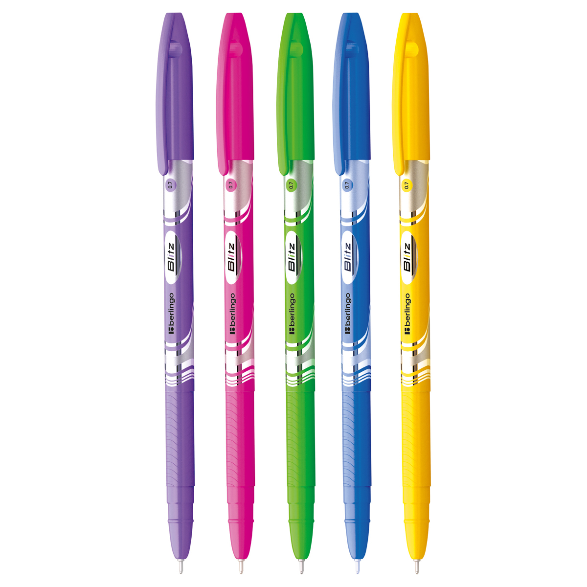 Ручка шариковая синяя BERLINGO 0,7мм Blitz 1/50