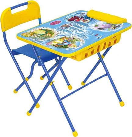 Набор детской мебели НИККИ (пенал+стол+стул складные) Волшебный мир Принцесс 3-7лет