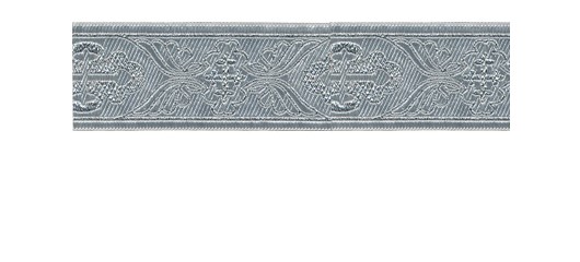 Лента жаккардовая 50мм Gamma TRJ-65 серебро 1м/10м