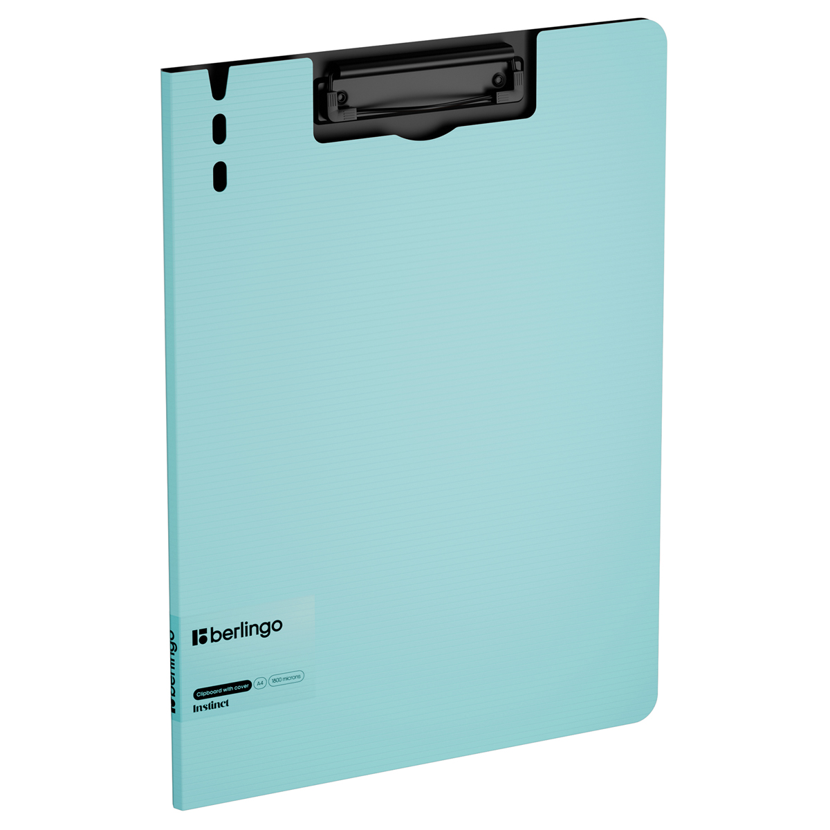 Папка-планшет с верхним зажимом А4 BERLINGO Instict аквамарин/черный