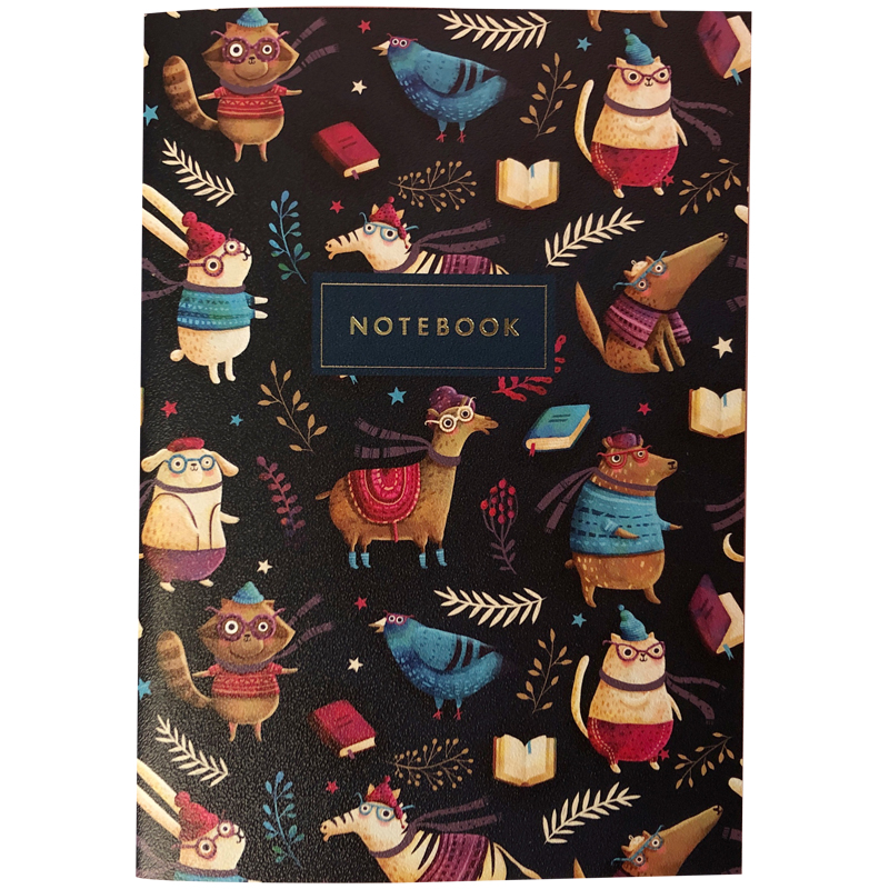 Записная книжка А5 24л., сшивка "Readers", 90г/м2, золотое тиснение, тонированный блок в точку