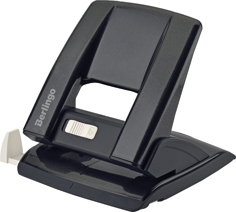 Дырокол Berlingo "Power TX" 30л., металлический, с фиксатором и линейкой, черный KPh_30182