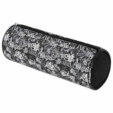 Пенал-косметичка BRAUBERG, Graffiti, черный, 20х7х7см