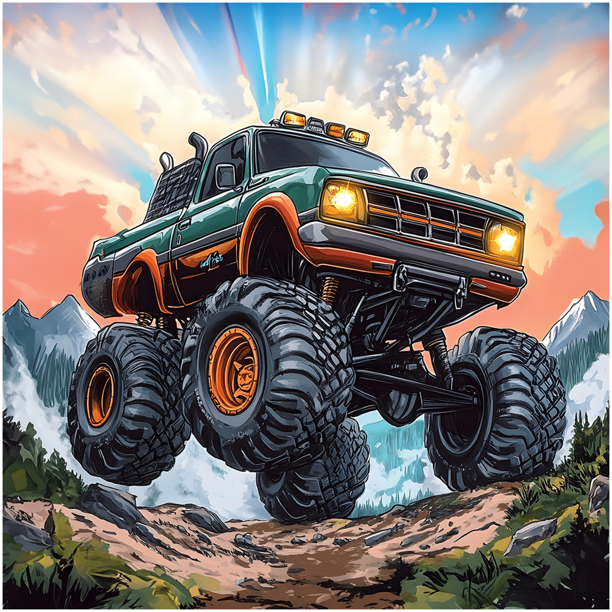 Пазл 64эл. ТРИ СОВЫ "Внедорожник в горах"