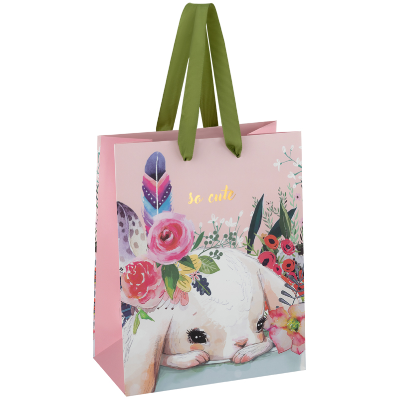 Пакет подарочный 18*23*10см MESHU "Present ", отд. фольгой, матовая ламинация