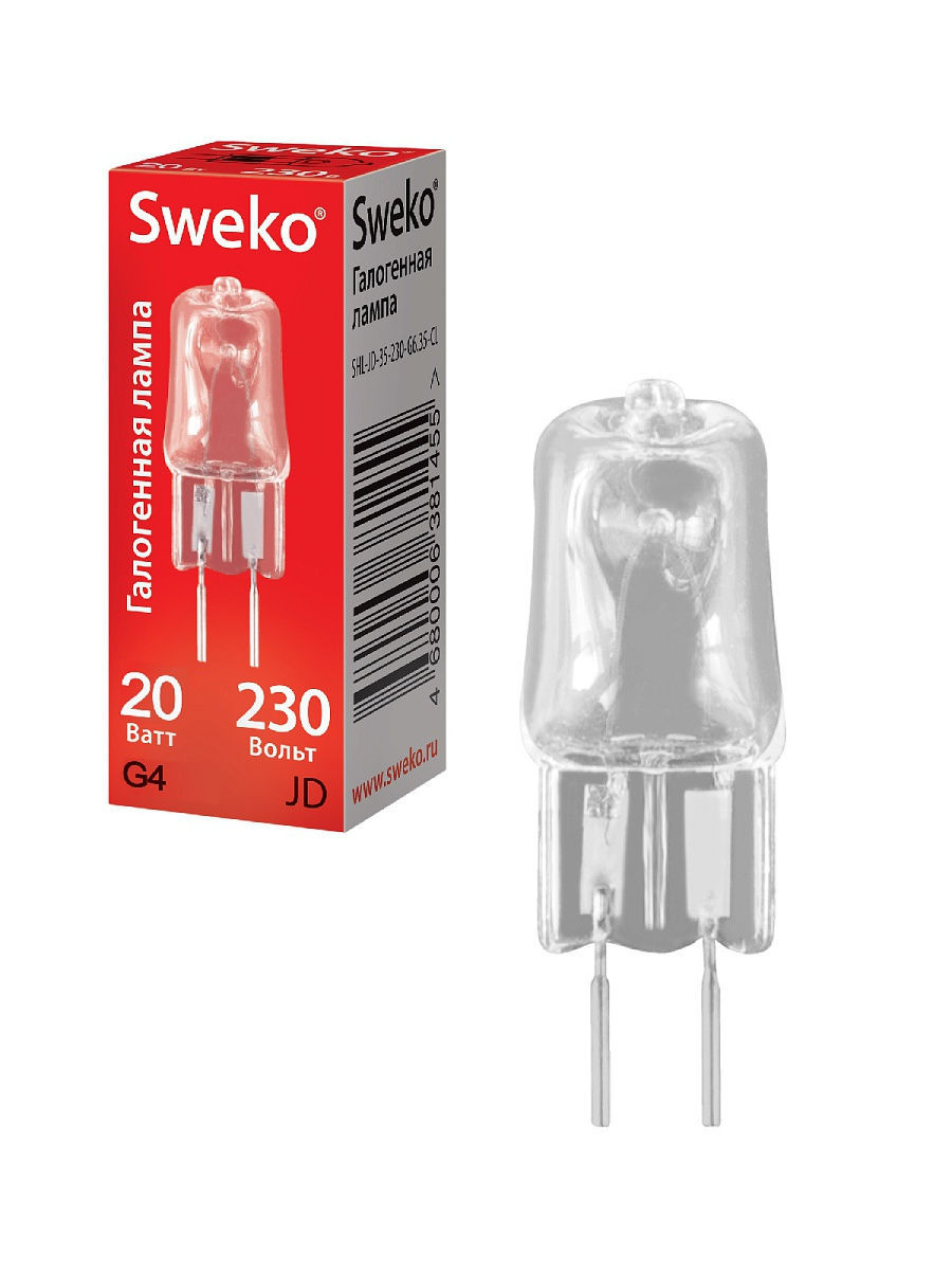 Sweko SHL-JD-20-230-G4-CL лампа галогенная