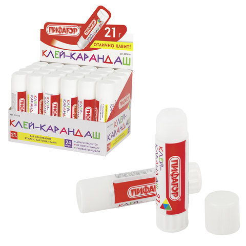 Клей-карандаш 21г ПИФАГОР