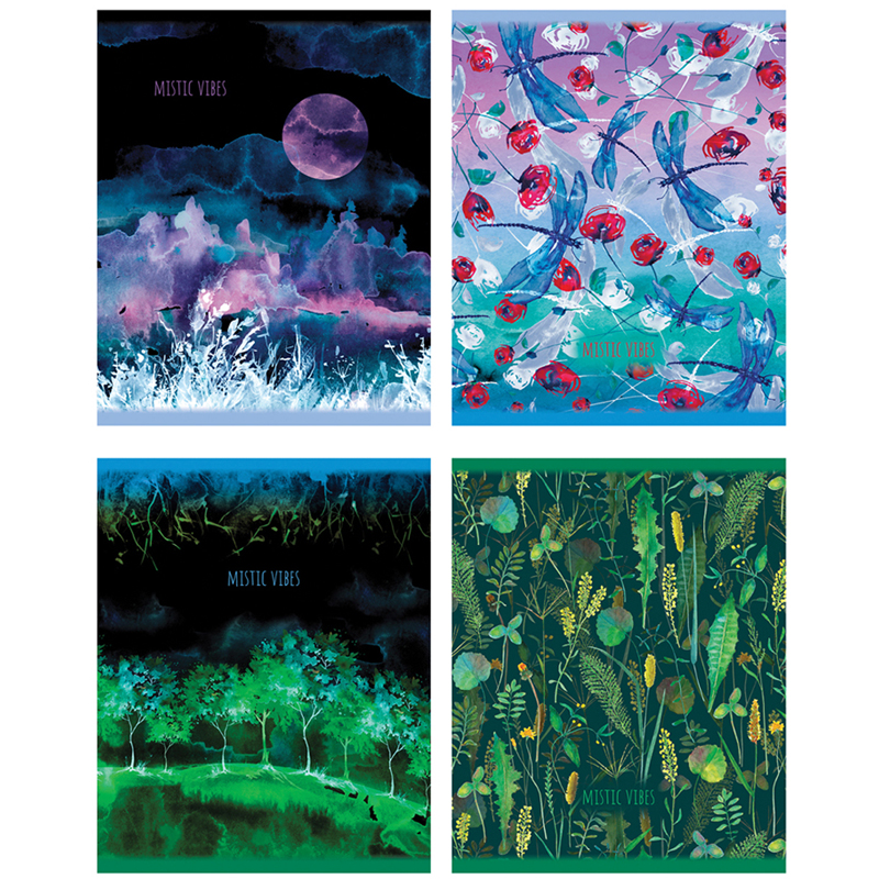 Тетрадь А5 48л кл BG "Mystic vibes", металлизированный пантон