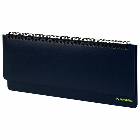 Планинг 305*140мм BRAUBERG гребень Select под зерн. кожу, темно-синий