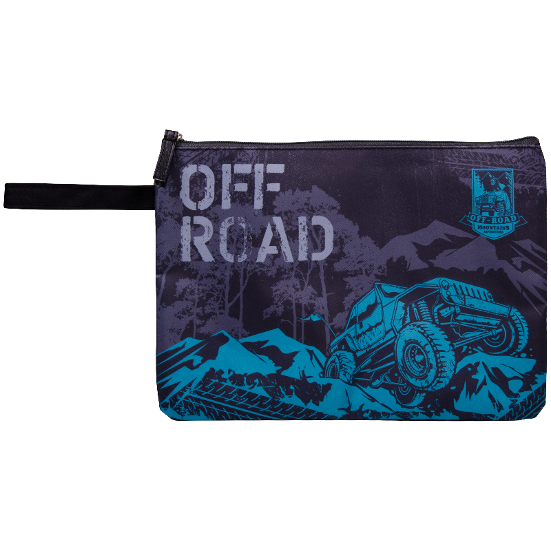 Папка для тетрадей А4 на молнии 1отд BERLINGO Off-Road текстиль