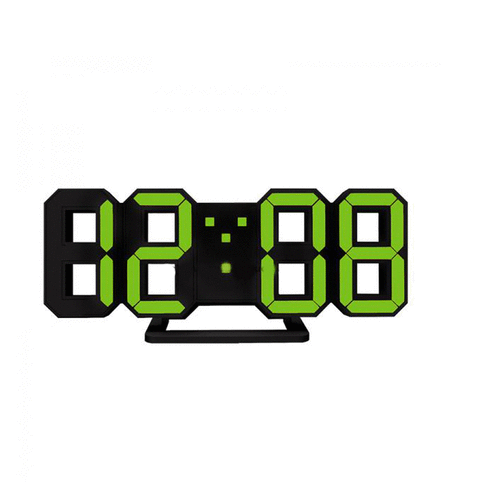 Perfeo LED часы-будильник "LUMINOUS", черный корпус / зелёная подсветка (PF-663)