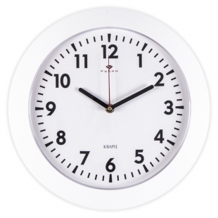 Часы настенные 3125-001(10)  круг 31 см, корпус белый "Классика" "Рубин"