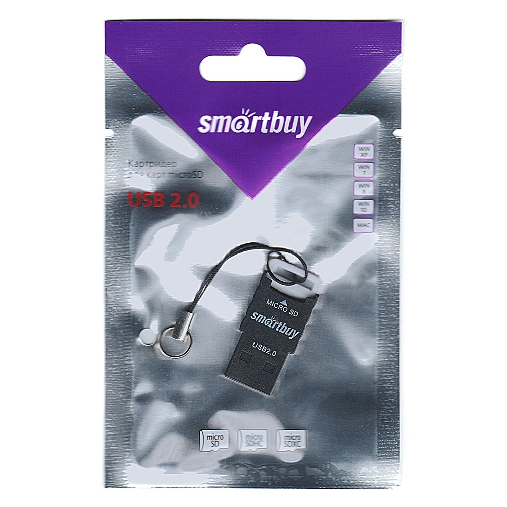 Картридер Smart Buy Black MicroSD (SBR-707-K)