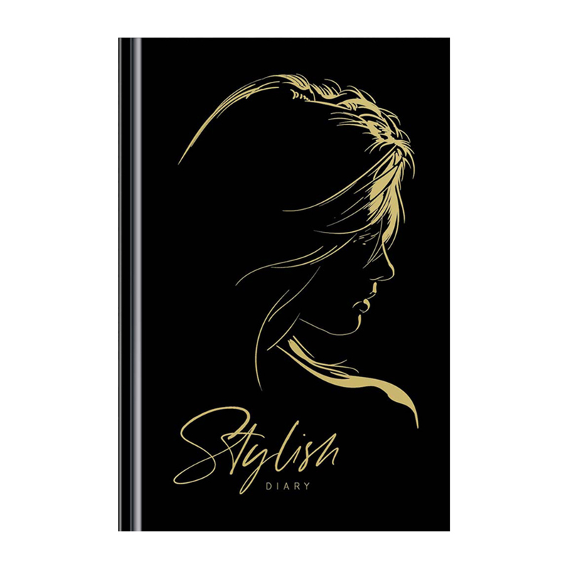 Ежедневник недатированный А5, 136л., 7БЦ OfficeSpace "Stylish", глянцевая ламинация, тиснение золото