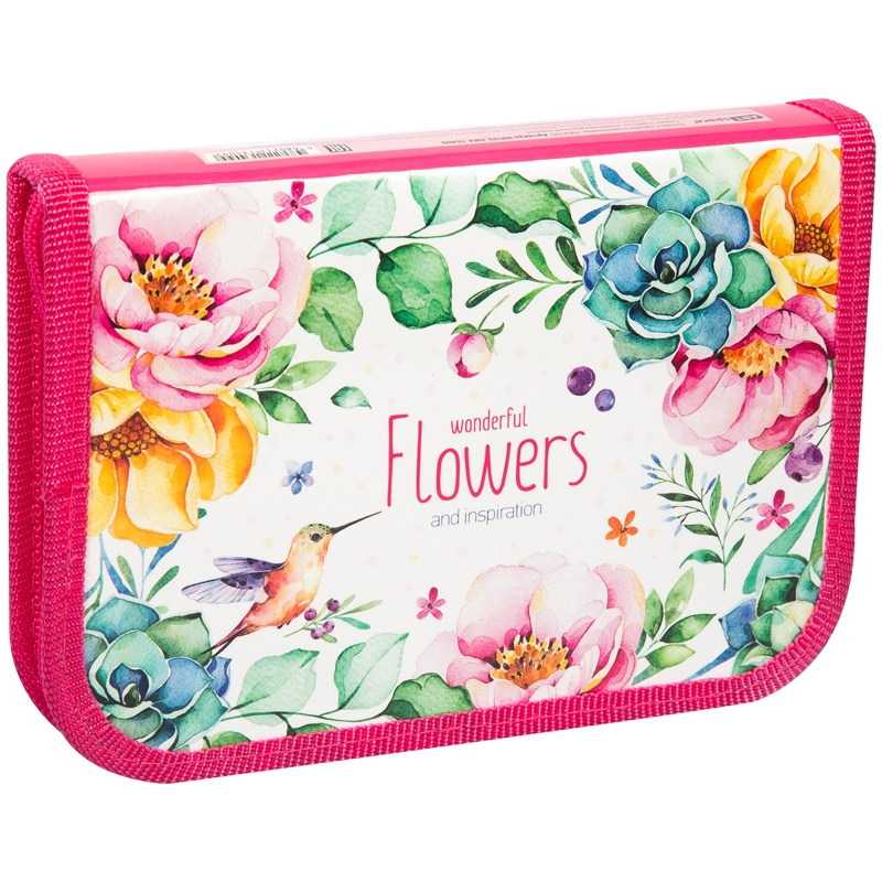 Пенал 1отд ART SPACE Цветы лам