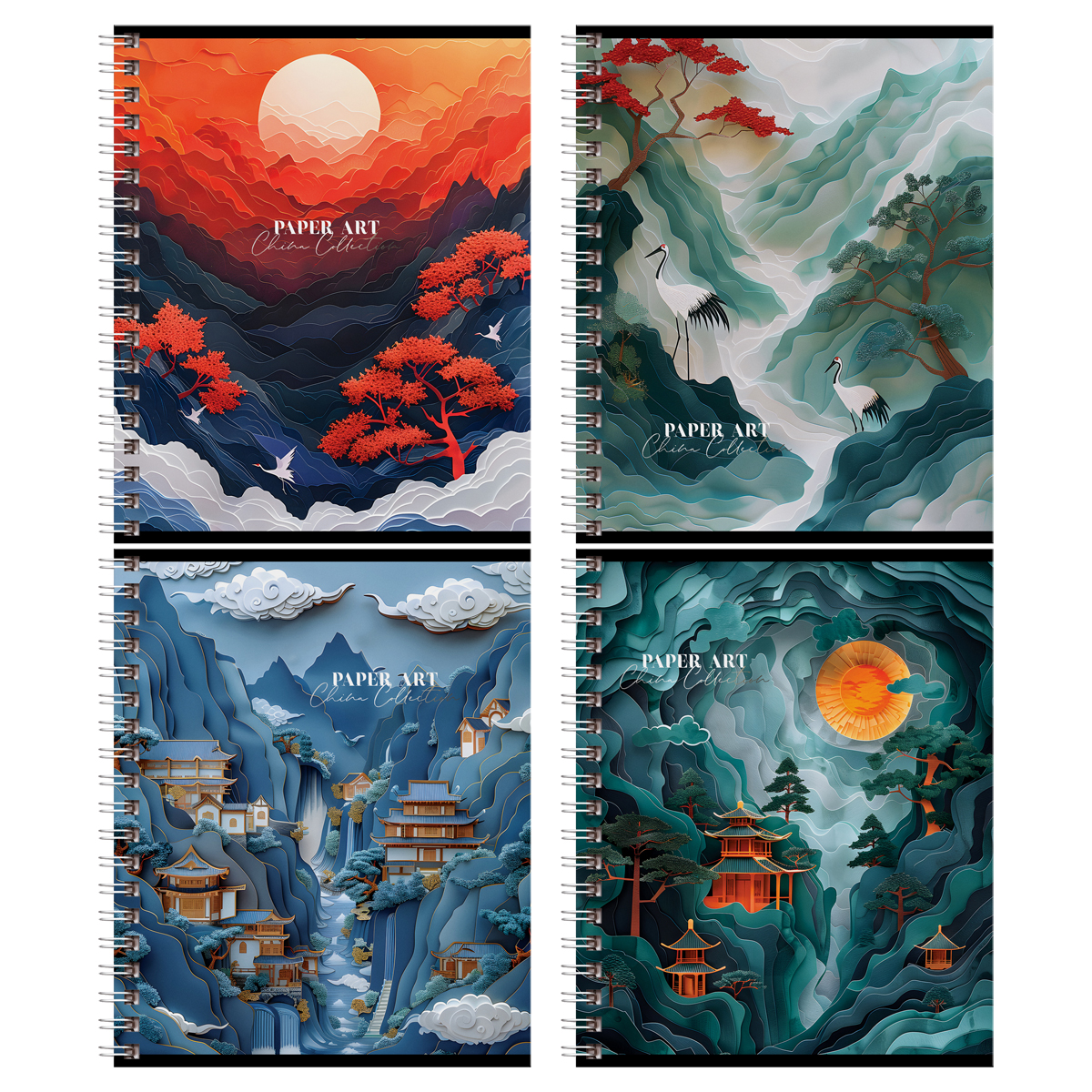 Тетрадь А5 48л кл гребень BG "Paper Art" матовая ламинация, выборочный лак