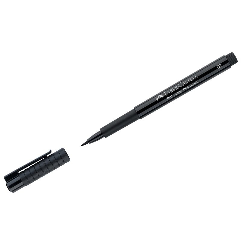 Ручка капиллярная Faber-Castell "Pitt Artist Pen Brush" цвет 199 черный, кистевая