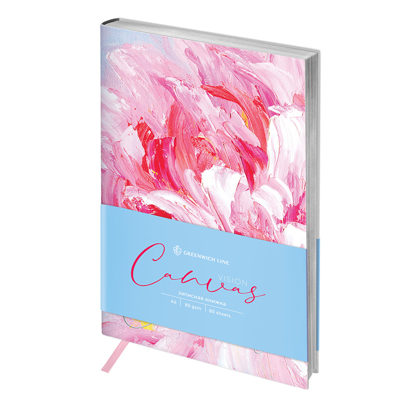 Записная книжка А6 80л Greenwich Line Vision. Canvas кожзам тон.блок, цв.срез