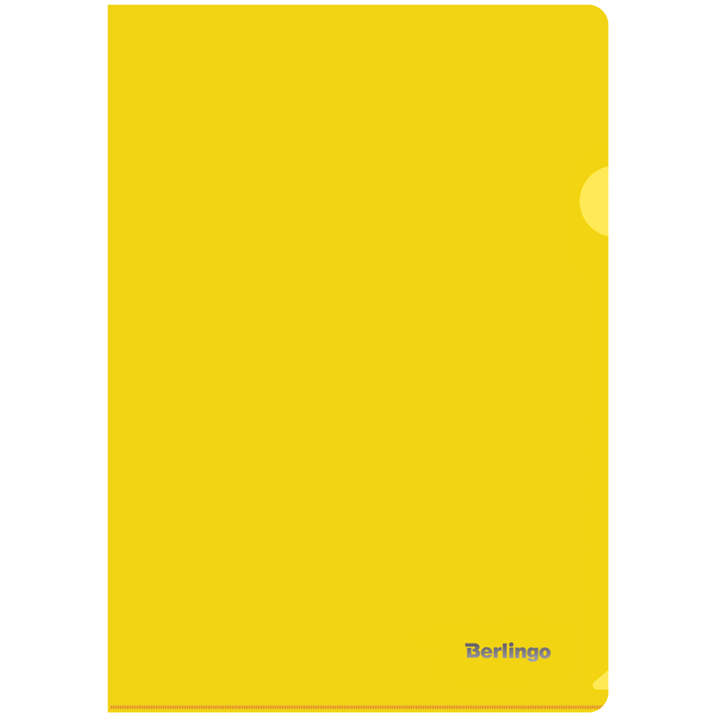 Папка-уголок А4 Berlingo 180мкм непрозрачная, желтая