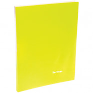 Папка с зажимом А4 желтая неон BERLINGO Neon 17мм 700мкм