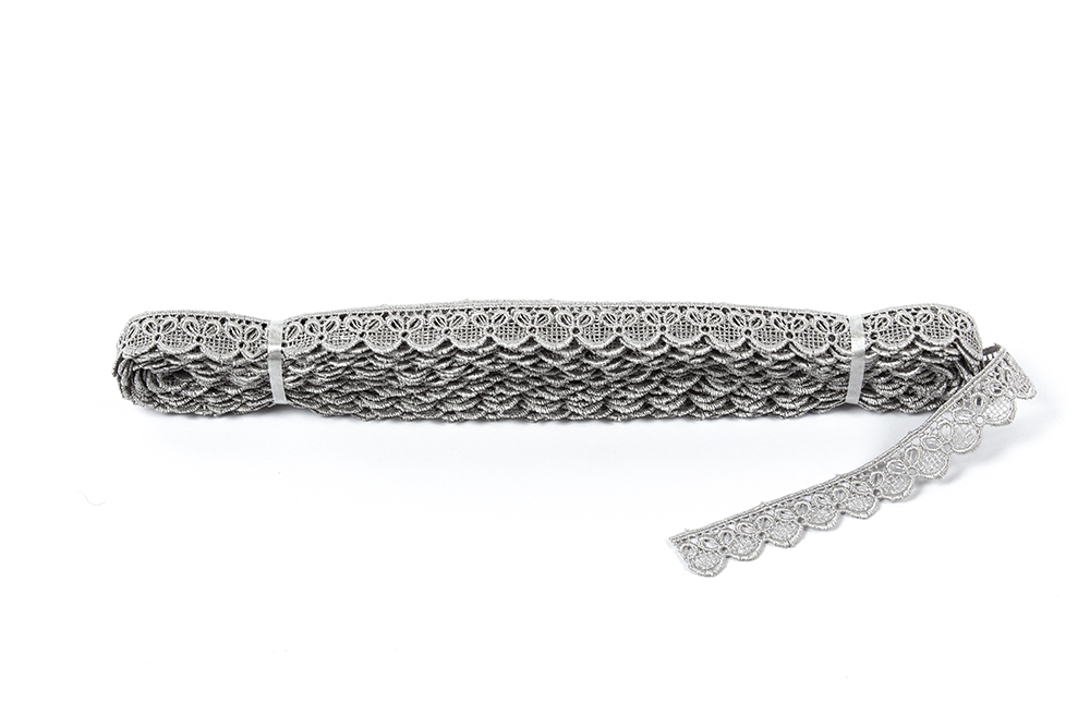 Гипюр 16мм Gamma GGM-1601 серый 1м/8,8м