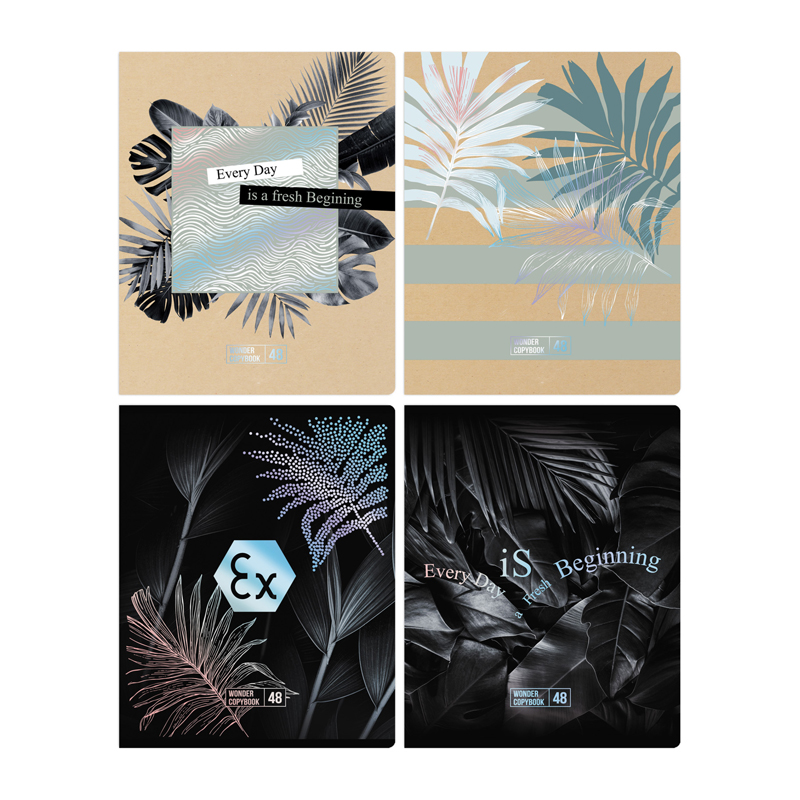 Тетрадь А5 48л кл BG "Wonder", тиснение голографической фольгой