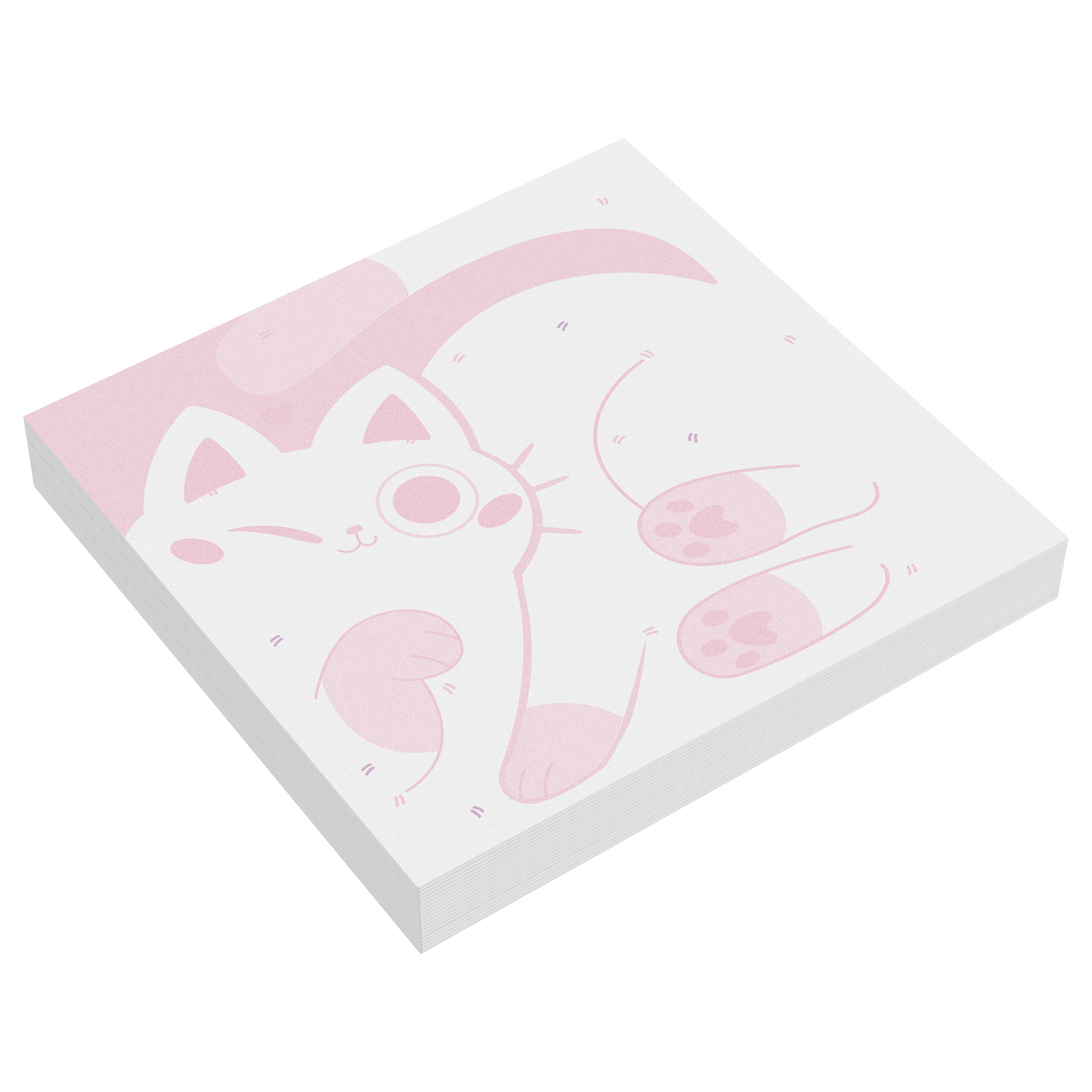 Блок для записей MESHU "Meow-meow", 8,5*8,5см, 100л на склейке