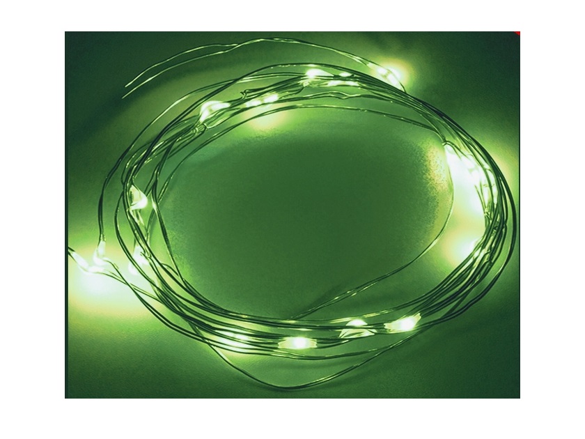 Электрогирлянда Роса 20 светодиодов на бат 2м зеленый