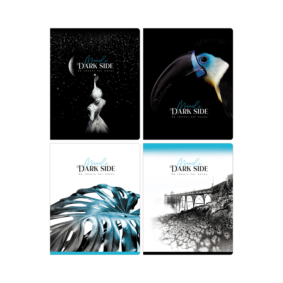 Тетрадь А5 96л кл BG "Dark miracle", выб. лак