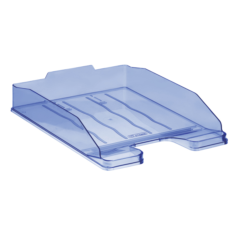 Лоток для бумаг горизонтальный Стамм. Эксперт тонир голубой