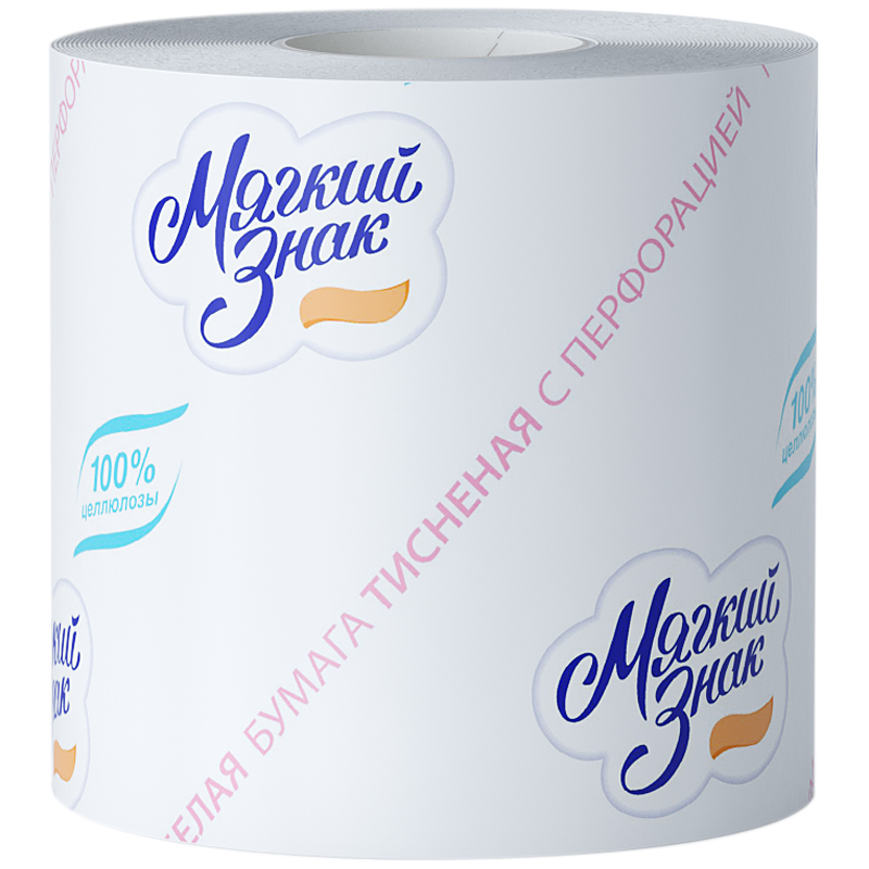 Туалетная бумага Мягкий знак 54м 1сл 1/72
