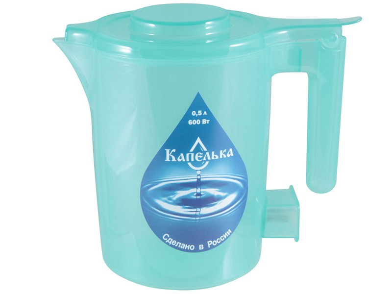 Чайник электрический Капелька 0,5л,600Вт зеленый