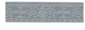 Лента жаккардовая 40мм Gamma TRJ-64 серебро 1м/10м